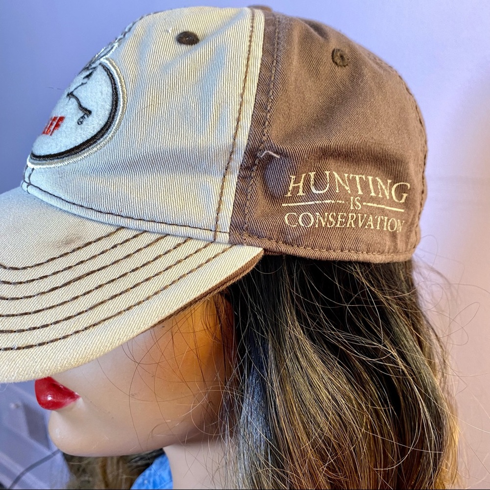 Ball Cap “RMEF Hunting is conservation” Brown